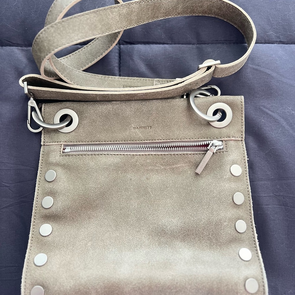 Hammitt Crossbody Bag in Beige with Silver Details